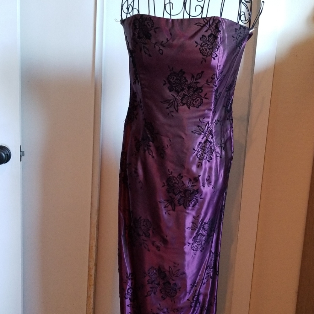 Jessica McClintock Strapless Embroidered Gown